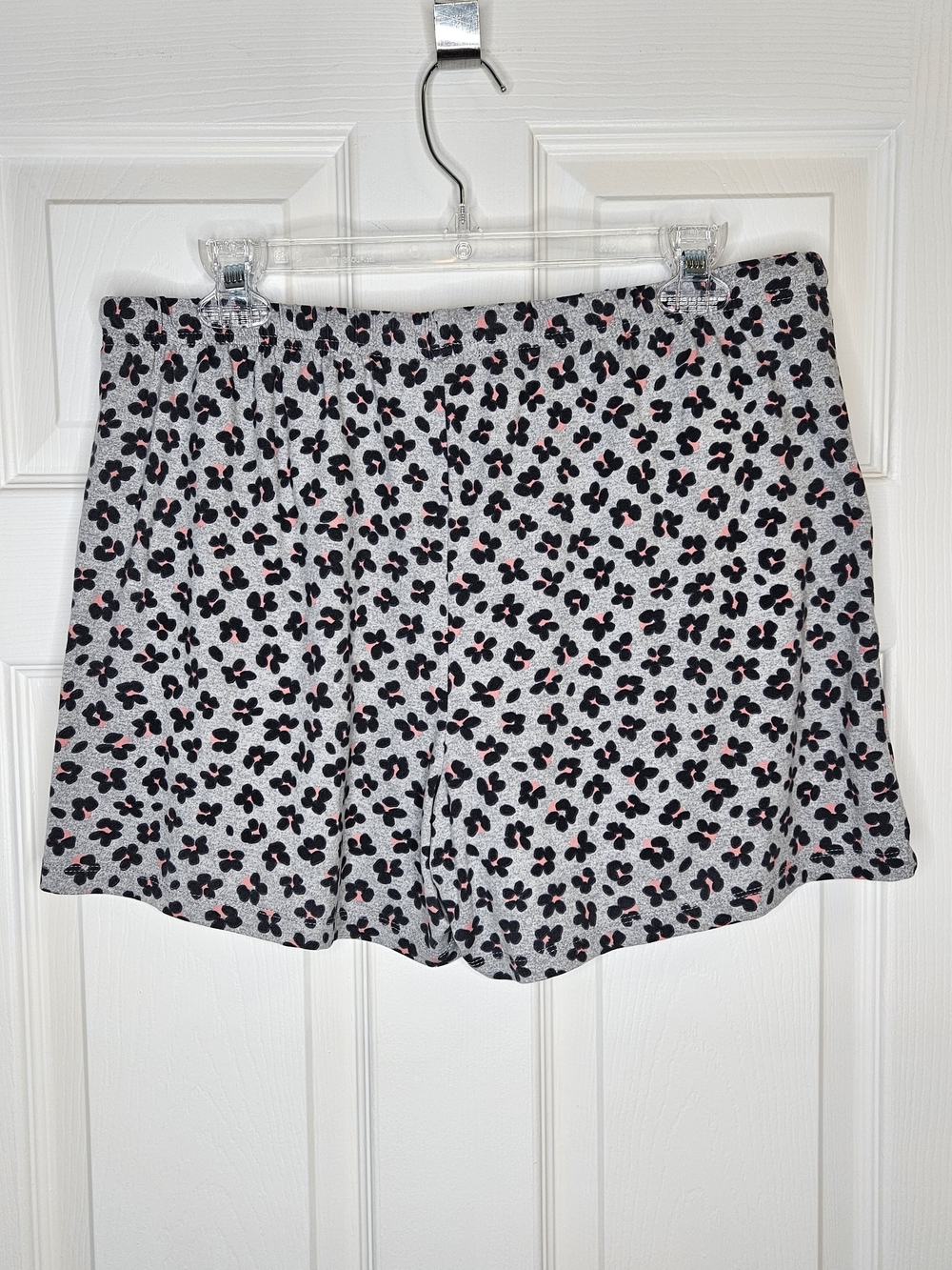kate spade Gray Floral Print Shorts Pajama Set Pink Accents Summer Pajamas XL - Picture 16 of 16